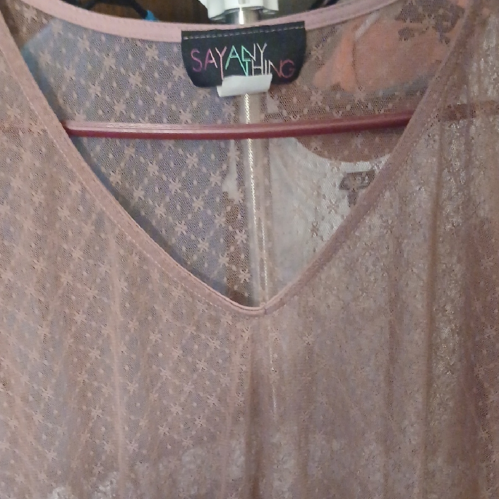 Say Anything Sheer Lace Top
